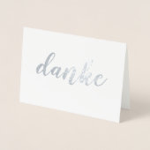 Danke German Thank エレガント You Brush Script 箔カード (正面)
