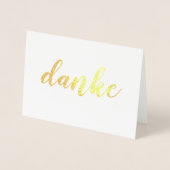 Danke German Thank エレガント You Brush Script 箔カード (正面)