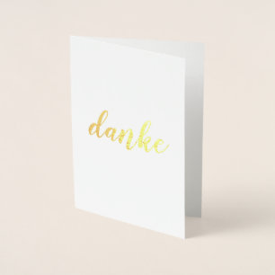 Danke German Thank You Brush エレガント Script 箔カード
