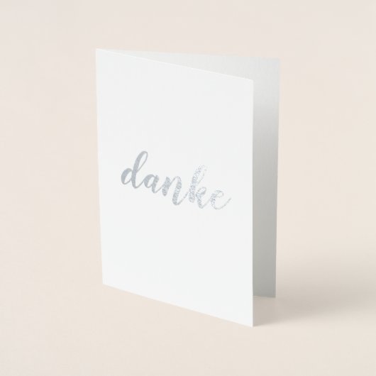Danke German Thank You Brush エレガント Script 箔カード (正面)