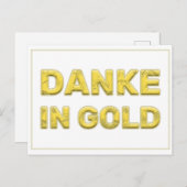 Danke in Gold! ポストカード (正面/裏面)