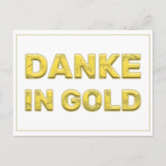 Danke in Gold! ポストカード (正面)