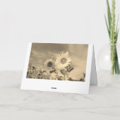 Danke mit gelbe Sonenblumen カード (裏面)