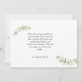 Dankeskarte Kommunion / Konfirmation weiß Zweig 招待状 (裏面)