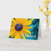 Dankon Bee On Flowerでエスペラント語を読む カード (黄色い花)