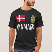 Danmarkサッカージャージーデンマーク世界サッカースポーツ Tシャツ (正面)