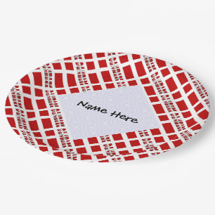 Danmark og Dannebrogあなたの名前でタイル ペーパープレート