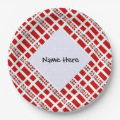 Danmark og Dannebrogあなたの名前でタイル ペーパープレート (正面)