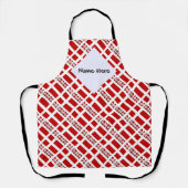 Danmark og Dannebrog Tiled with Your Name エプロン (正面)
