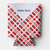Danmark og Dannebrog Tiled with Your Name 缶クーラー (正面)