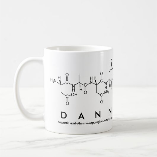 Dannペプチド名mug コーヒーマグカップ (左)