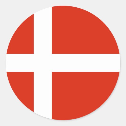Dannebrog;デンマーク国旗 ラウンドシール (正面)