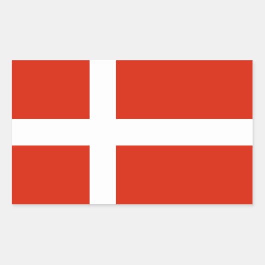 Dannebrog;デンマーク国旗 長方形シール (正面)