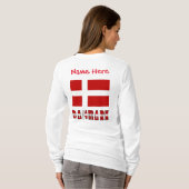 Dannebrog o Danmark Red Personalization Tシャツ (裏面フル)