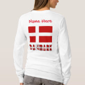 Dannebrog o Danmark Red Personalization Tシャツ (裏面)