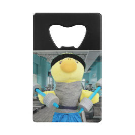 Danny Duck in the Gym クレジットカード栓抜き