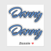 Danny Name blue Aufkleber Sticker Stickerset シール (シート)