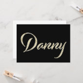 Danny Name white gold Handwriting Karte カード (正面/裏面インサイチュ)