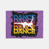 DanseとLettres (ダンス) フリースブランケット (正面(横))