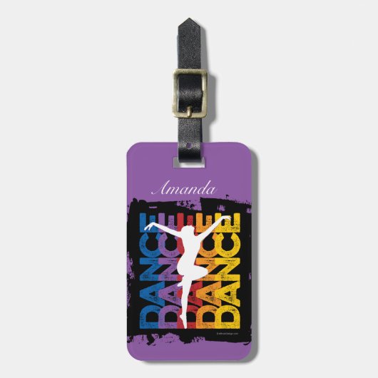 DanseとLettres (ダンス) ラゲッジタグ (正面縦)
