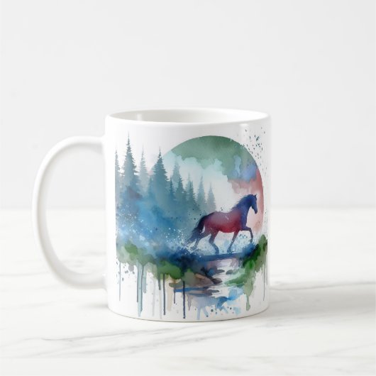 Danse au Cœur de la Forêt, magnifique tasse コーヒーマグカップ (左)