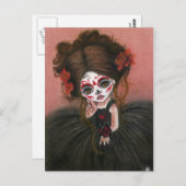 Danse Macabreビッグ・アイ・ガール・ハガキ ポストカード (正面/裏面)