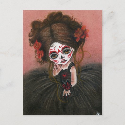 Danse Macabreビッグ・アイ・ガール・ハガキ ポストカード (正面)