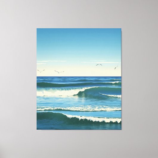 Dansende Golven onder de Hemel キャンバスプリント (正面)