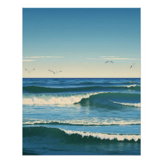 Dansende Golven onder de Hemel ポスター
