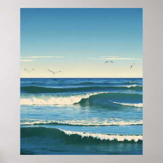 Dansende Golven onder de Hemel ポスター