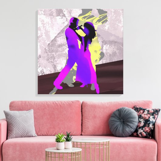 Danseurs de tango argentin キャンバスプリント (インサイチュ (リビング))