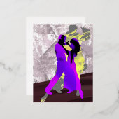 Danseurs de tango argentin 箔シーズンポストカード (正面/裏面)