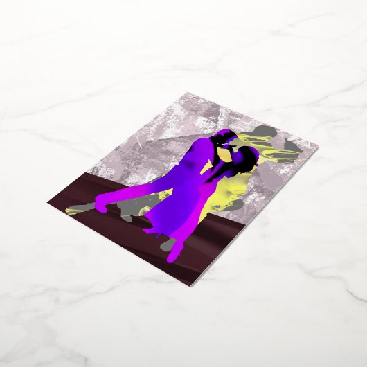 Danseurs de tango argentin 箔シーズンポストカード (回転した状態)