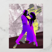Danseurs de tango argentin 箔シーズンポストカード (正面)