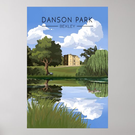 Danson Park London Travel Poster ポスター (正面)