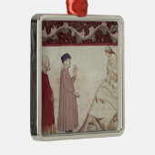 DanteおよびVirgilは投獄される精神に会います メタルオーナメント (右)