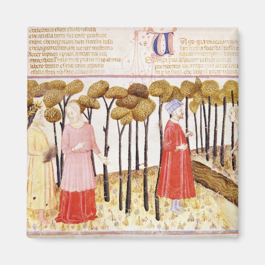 DanteとVirgilのPurgatoryのサミット マグネット (正面)