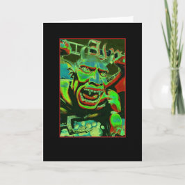 DanteのインフェルノのSpookhouseのサイケデリックで空白のなカード カード