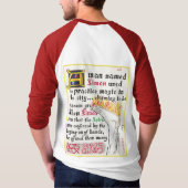 Danteのインフェルノ、旋律XIXのワイシャツ Tシャツ (裏面)