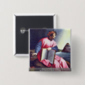 Danteの寓話的なポートレート 缶バッジ (正面&裏面)