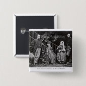 Dante、クリスティーナ、フランシスおよびウィリアムRossetti 缶バッジ (正面&裏面)