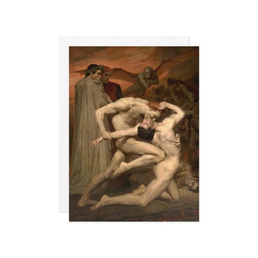 Dante and Virgil in Hell (by Bouguerau) カード (正面/裏面インサイチュ)