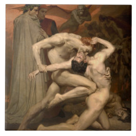 Dante and Virgil in Hell (by Bouguerau) タイル