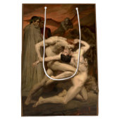 Dante and Virgil in Hell (by Bouguerau) ミディアムペーパーバッグ (裏面)
