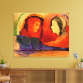 Dante et Beatrice、Odilon Redonのアートワーク、 キャンバスプリント (インサイチュ (リビング))