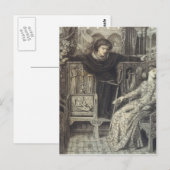 Dante Gabriel Rossetti：ハムレットとオフェリア ポストカード (正面/裏面)