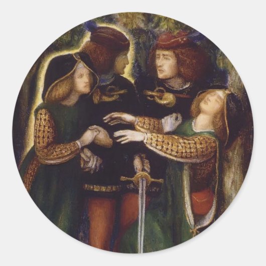 Dante Gabriel Rossetti:彼らは自分自身に出会った方法 ラウンドシール (正面)