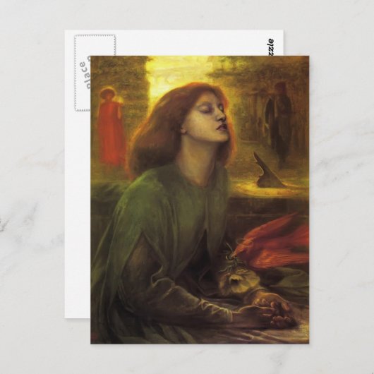 Dante Gabriel Rossetti - Beata Beatrix ポストカード (正面/裏面)