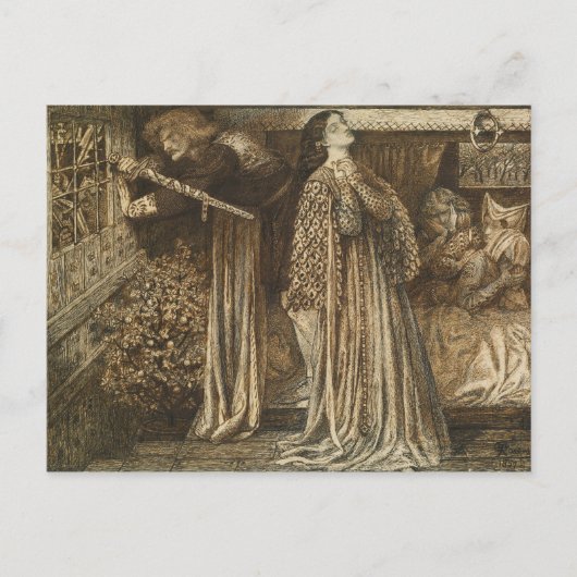 Dante Gabriel Rossetti - Sir Launcelot ポストカード (正面)