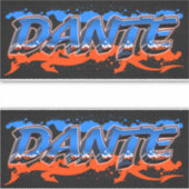 Dante Vorname Name Graffiti Aufkleber Sticker シール (正面)